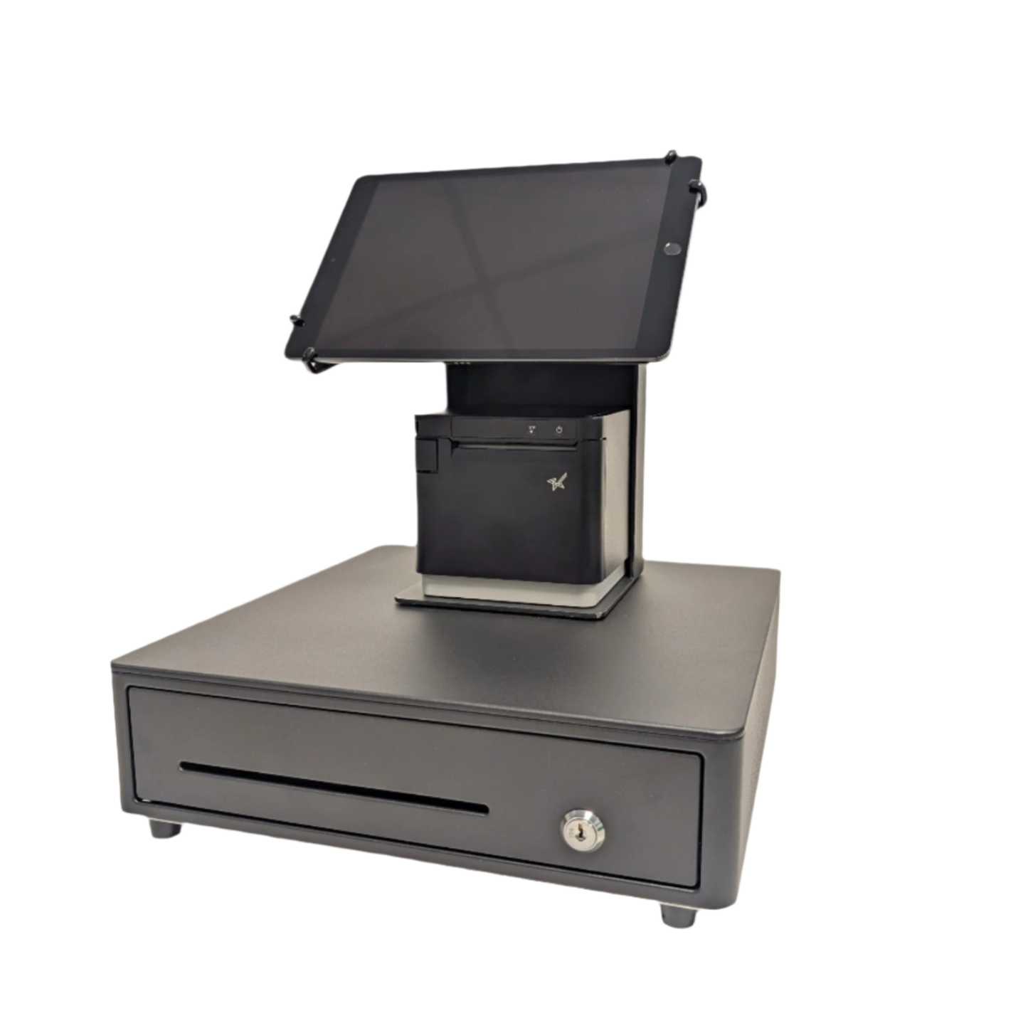 BOXaPOS: Cash drawer with tablet stand mount