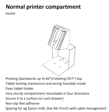 BOXaPOS Ei102m + PNORM: 10,2 inch frame and printer module